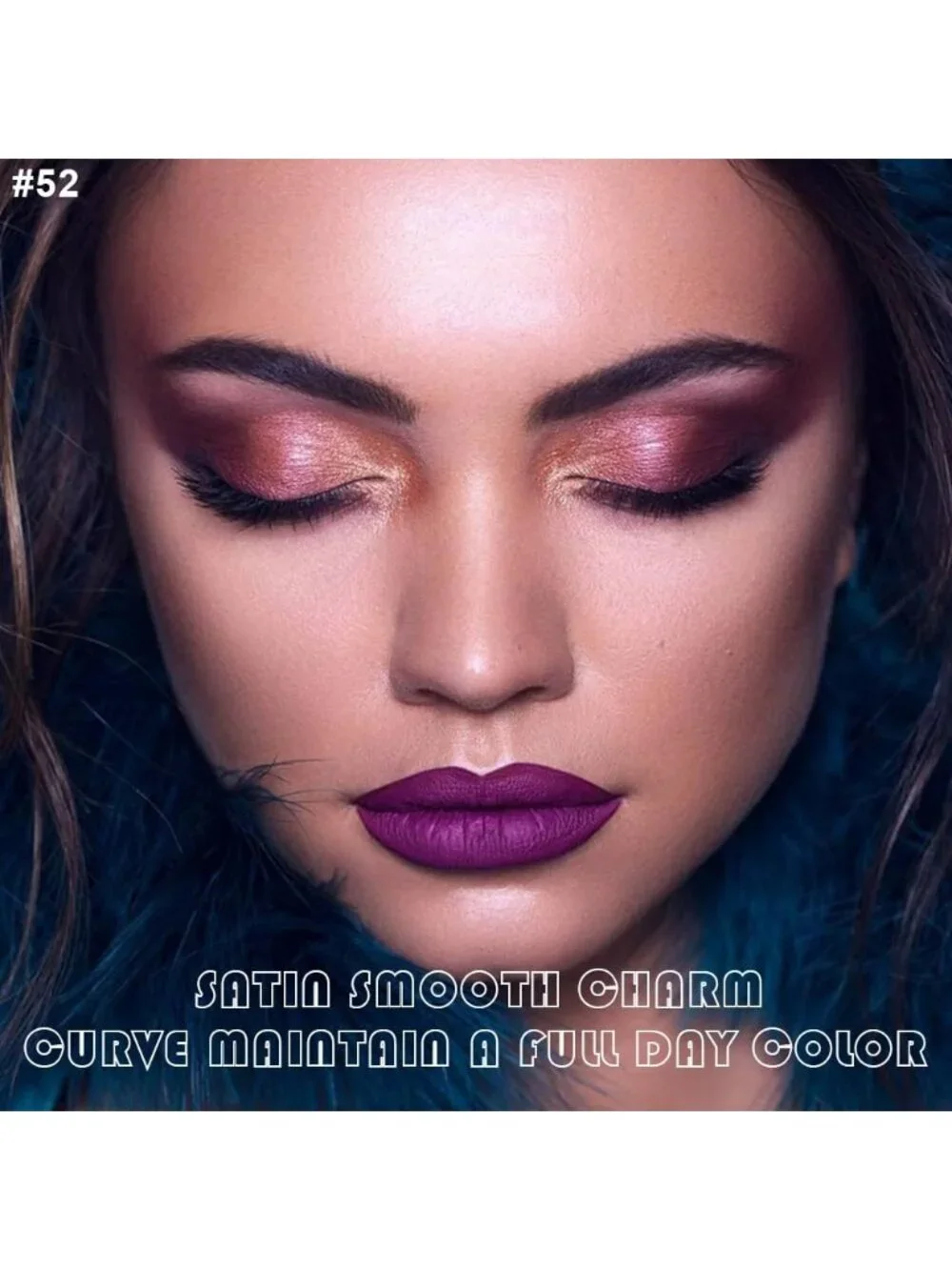 DNM 45# Plum Purple 2Pcs 24H Long-Lasting Matte Liquid Lipstick and Lip Liner